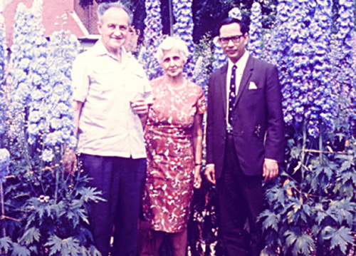 Percy and Betty Paddon, with Dr Chit Maung in 1971