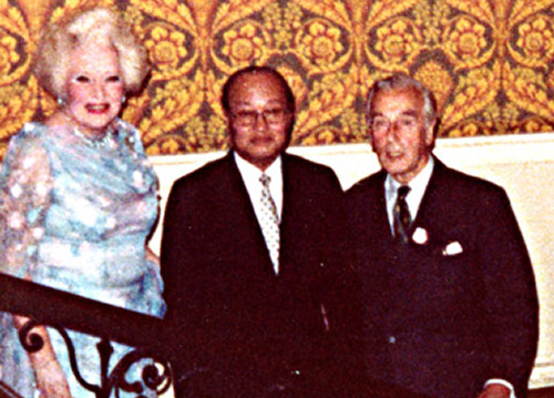 Barbara Cartland, U Ne Win and Earl Mountbatten